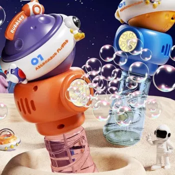 Rotating UFO Electric Bubble Gun: Lights & Music Fun